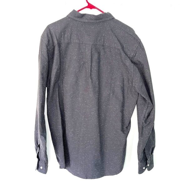 Obey Worldwide Button Down Shirt Mens Vintage Size XL Flannel White Speckled - Picture 2 of 9